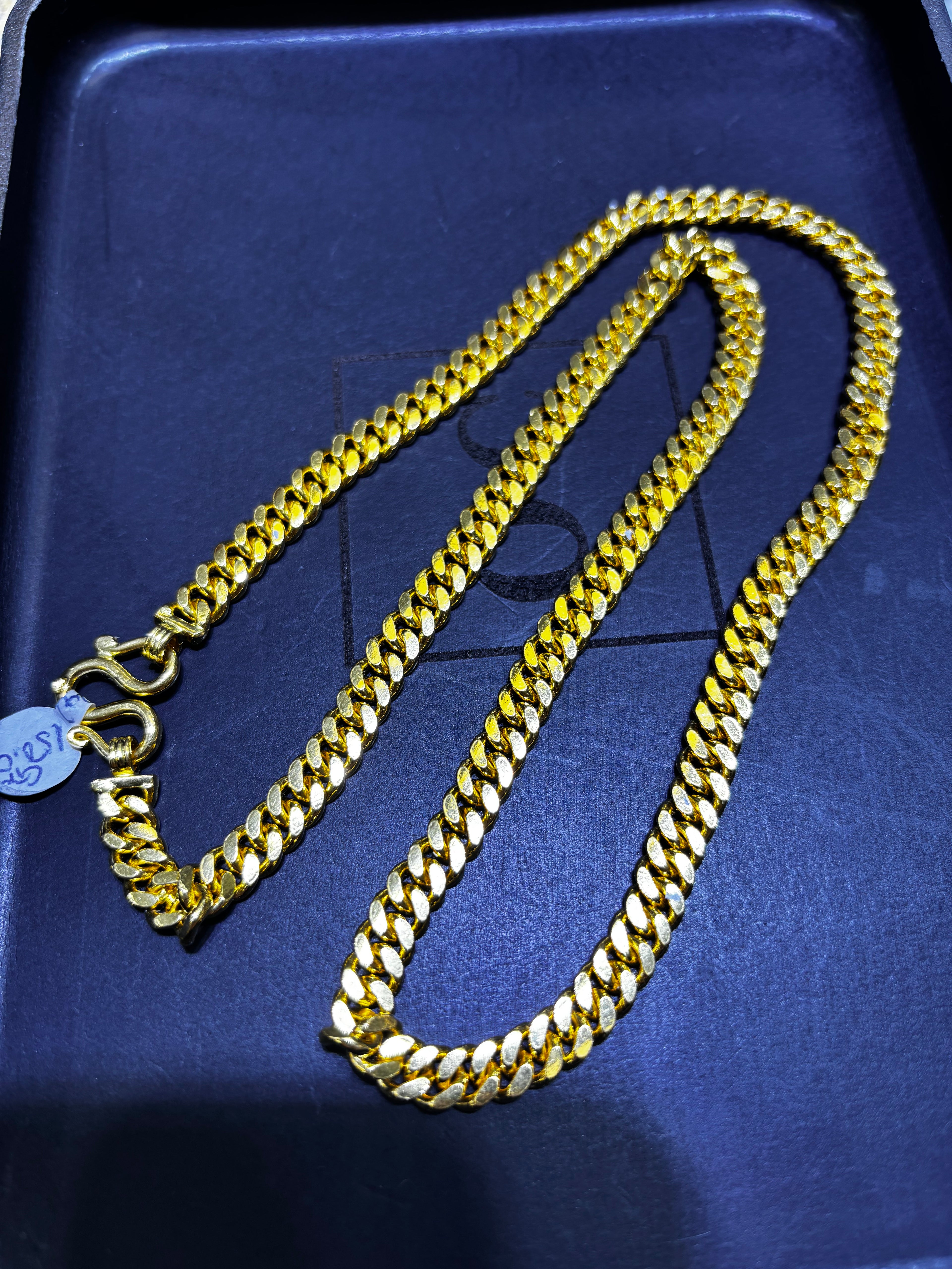 24k Flat Cuban Link Chain