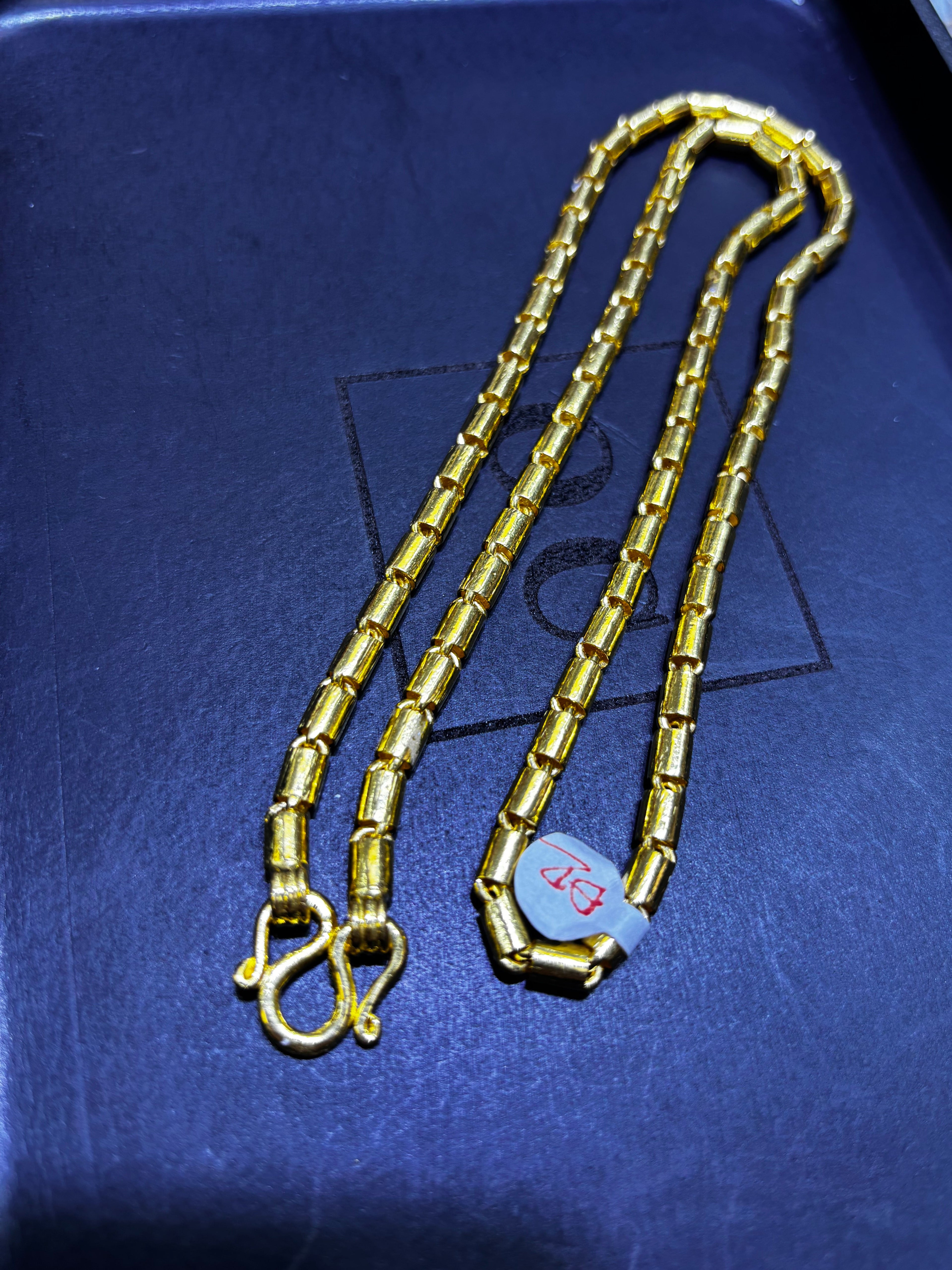24k Gold Bar Link Chain
