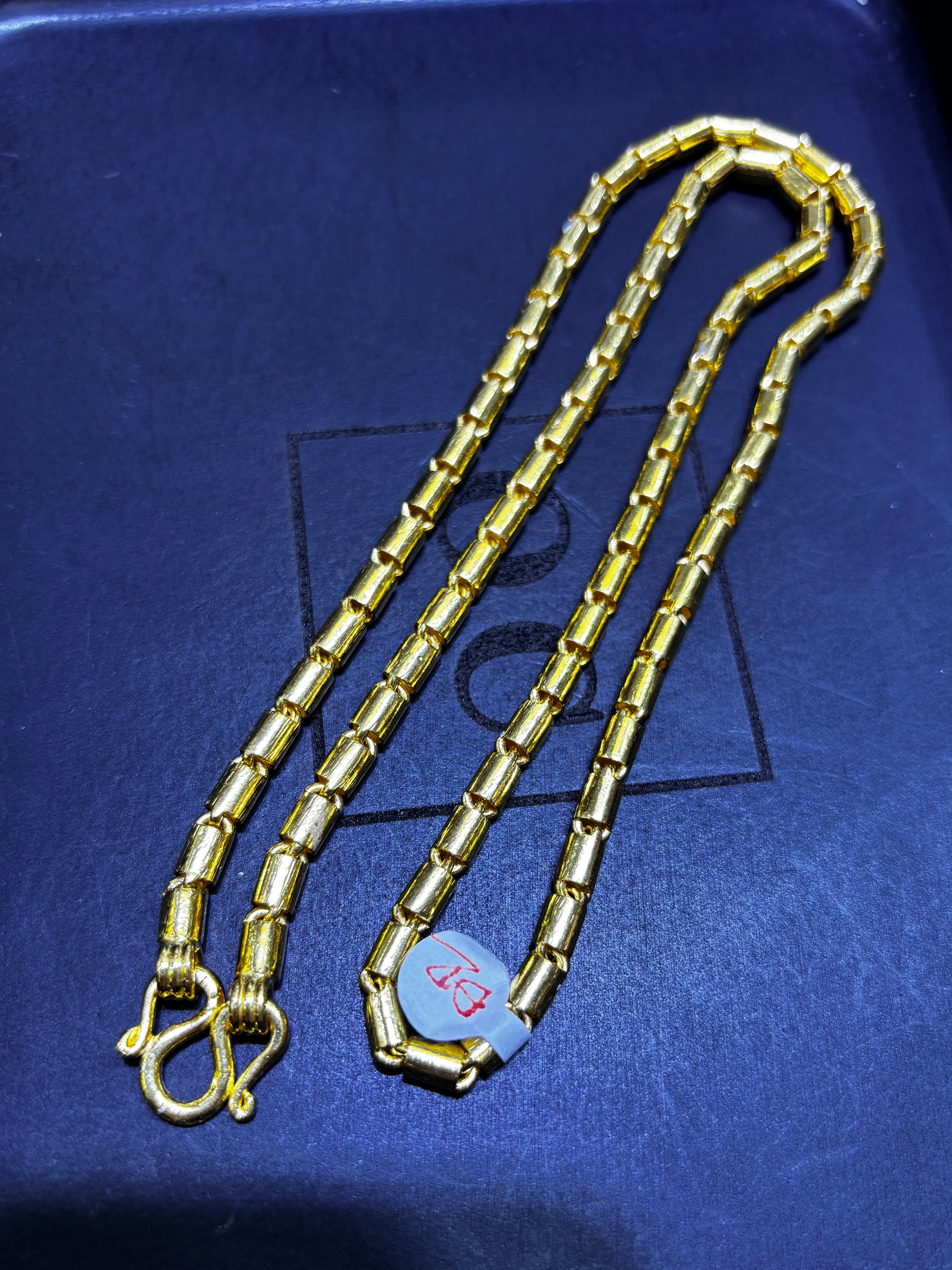 24k Gold Bar Link Chain