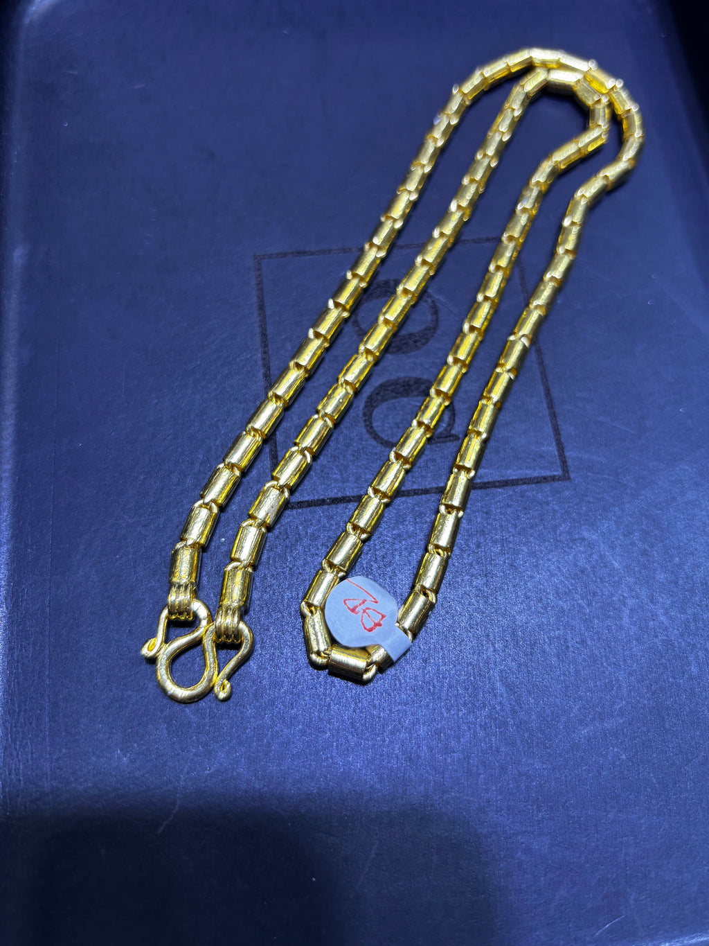 24k Gold Bar Link Chain